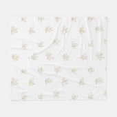 Minimaal botanisch lijnkunstpatroon (7) fleece deken (Voorkant (Horizontaal))