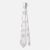 Minimaal botanisch lijnkunstpatroon (8) stropdas (Voorkant)