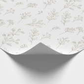 Minimaal botanisch lijnkunstpatroon (9) cadeaupapier (Hoek)