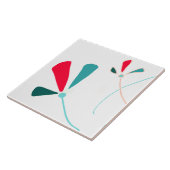 MInimaal botanisch ontwerp keramisch materiaal Tegeltje (Zijkant)