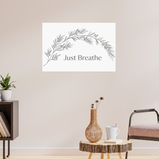 Minimaal botanisch poster 'Gewoon Ademhalen' (Woonkamer 3)