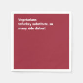 Minimaal Bourgogne Vegetarische Thanksgiving Haiku Servet (Voorkant)