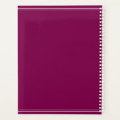 Minimaal Bourgogne & Wit Monogram Planner (Achterkant)