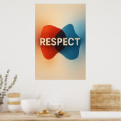 Minimaal brugrespect typografie poster (Keuken)