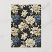 Minimaal Bruiloft Details Behuizing Kaart bloemenr (Achterkant)