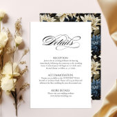 Minimaal Bruiloft Details Behuizing Kaart bloemenr