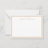 Minimaal Casual Sinaasappel van het Manuscript van Notitiekaartje (Voorkant)