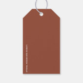 Minimaal CELEBREREN | Terracotta Kerst Cadeaulabel (Achterkant)