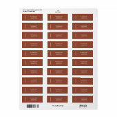 Minimaal CELEBREREN | Terracotta Kerstadres Etiket (Full Sheet)