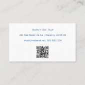 Minimaal centrum voor musea en achterste QR-code Visitekaartje (Achterkant)