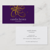 Minimaal Chic Faux Gold Cosmetoloog Visitekaartje (Voorkant / Achterkant)