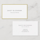 Minimaal Chic Gold Lijst Visitekaartje (Voorkant / Achterkant)