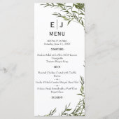 Minimaal Chic Greenery Wedding Menu (Voorkant)