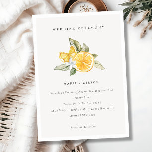Minimaal Chic Lemon Boho Botanical Wedding Invite Bedankkaart
