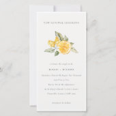 Minimaal Chic Lemon Boho Fauna Vow Renewal Invite Bedankkaart (Voorkant)