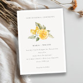 Minimaal Chic Lemon Boho Fauna Vow Renewal Invite Bedankkaart