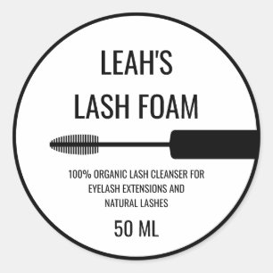 Minimaal Chic Mascara-waslabel Ronde Sticker