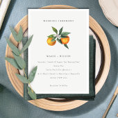 Minimaal Chic Oranje Boho Botanical Wedding Invite Bedankkaart