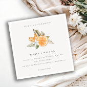 Minimaal Chic Oranje Boho Botanical Wedding Invite Bedankkaart
