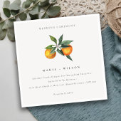 Minimaal Chic Oranje Boho Botanical Wedding Invite Bedankkaart