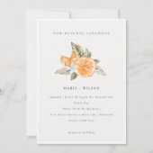 Minimaal Chic Oranje Boho Fauna Vow Renewal Invite Bedankkaart (Voorkant)