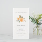 Minimaal Chic Oranje Boho Fauna Vow Renewal Invite Bedankkaart (Staand voorkant)