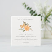 Minimaal Chic Oranje Boho Fauna Vow Renewal Invite Bedankkaart (Staand voorkant)