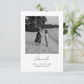 Minimaal Chic Script Foto Bruidsmeisje Voorstelkaa Kaart (Staand voorkant)