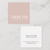 MINIMAAL CHIC SIMPLE PINK BLUSH DANK DAT JE HEBT G VIERKANTE VISITEKAARTJE (Voorkant / Achterkant)