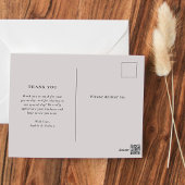 Minimaal Chic | Zachte grijs en zwarte foto bedank Briefkaart