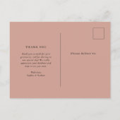 Minimaal Chic | Zwart op Terracotta Foto bedankt Briefkaart (Achterkant)