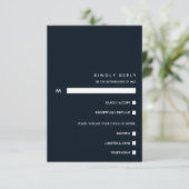 Minimaal chique donkerblauw | RSVP Maaltijdkeuze (Staand voorkant)