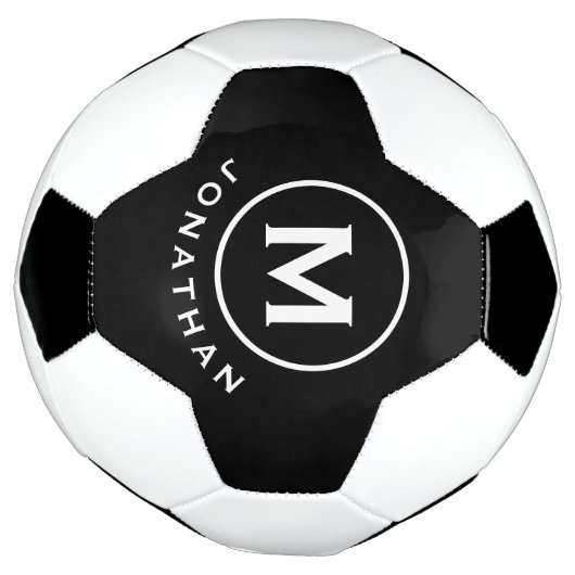 Minimaal Classic Monogram zwart wit Voetbal (Gedraaid)