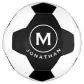 Minimaal Classic Monogram zwart wit Voetbal (Voorkant)