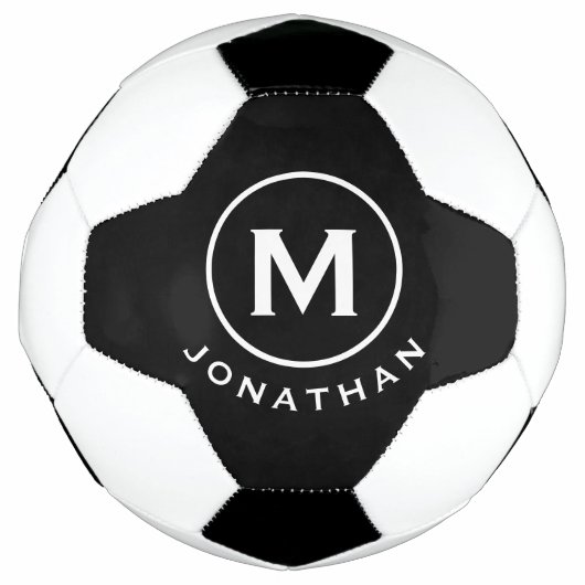 Minimaal Classic Monogram zwart wit Voetbal (Voorkant)