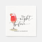 Minimaal cocktailscript de avond voor servetten (Voorkant)