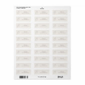 Minimaal Cocoa Bruin Monogram Trouwadreslabel Etiket (Full Sheet)