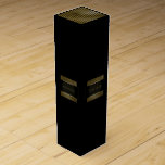 Minimaal Conceptueel Zwart Goud Lijst Naam Brandin Wijn Geschenkdoos<br><div class="desc">florenceK minimale conceptuele strategie voor luxe branding</div>