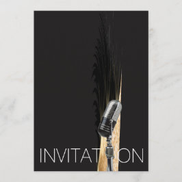 Minimaal concertfestival voor microfoon Glam Kaart