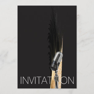 Minimaal concertfestival voor microfoon Glam Kaart