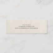 Minimaal cool Beige Red Apple leraar Mini Visitekaartje (Achterkant)