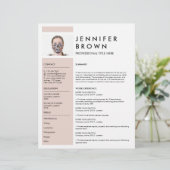 Minimaal cv met fotografie (Staand voorkant)