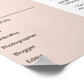 Minimaal cv met fotografie digitaal poster (Hoek)