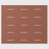 Minimaal DANKBAAR | Terracotta Kerst Cadeaupapier (Vlak)