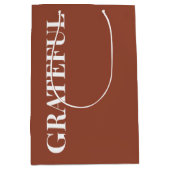 Minimaal DANKBAAR | Terracotta Kerst Medium Cadeauzakje (Voorkant)
