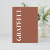 Minimaal DANKBAAR | Terracotta Kerstgroet Kaart (Staand voorkant)