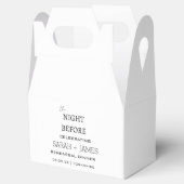 Minimaal de avond voor repetitie diner bruiloft bedankdoosjes (Geopend)