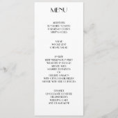 Minimaal deco menu voor de bruiloft (Voorkant)