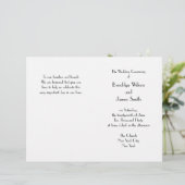 Minimaal Deco Witte Trouwprogramma (Staand voorkant)