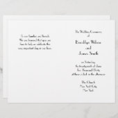 Minimaal Deco Witte Trouwprogramma (Voorkant / Achterkant)